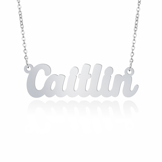 Prime & Pure Sterling Silver Name Necklace Caitlin
