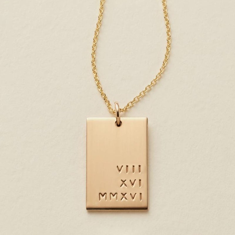 Personalised Rectangle Necklace
