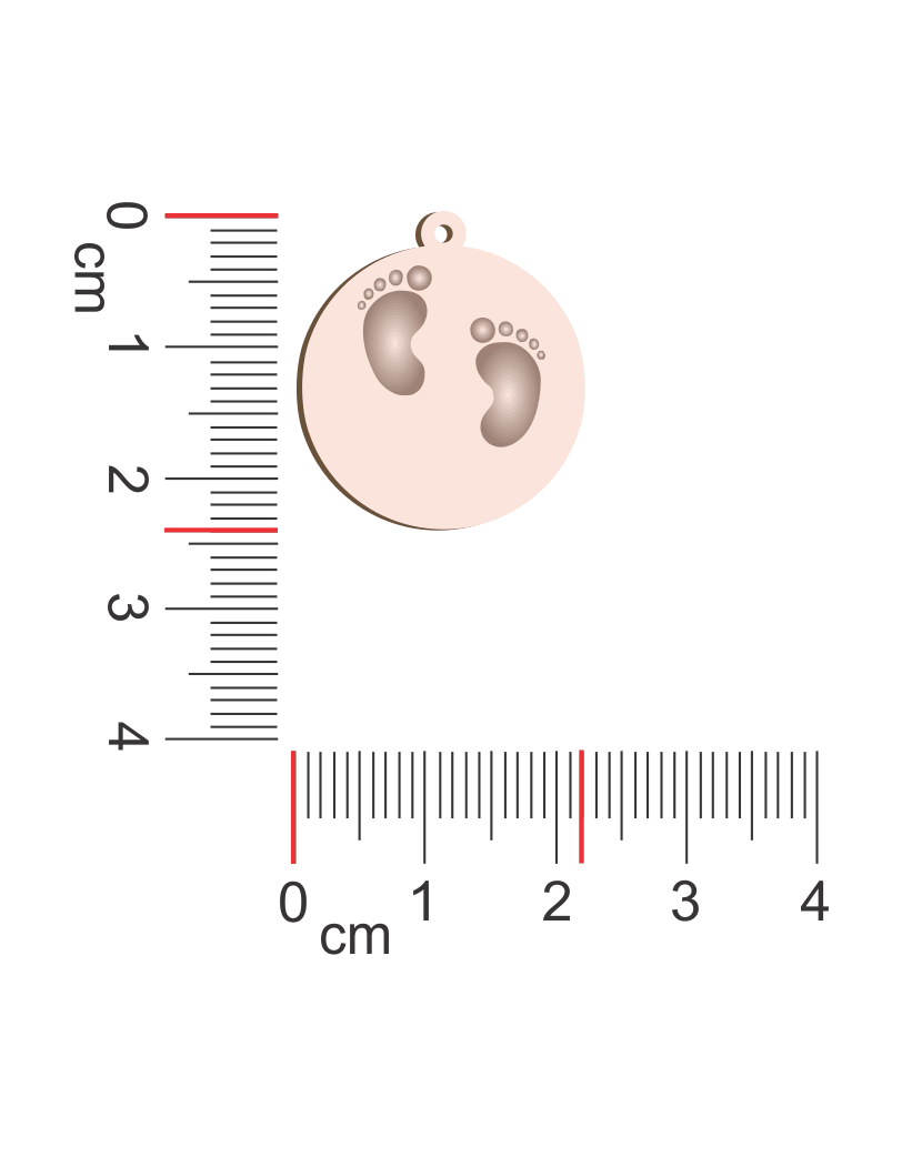 Baby feet Print Necklace