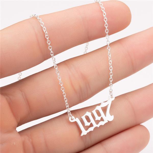 Prime & Pure Sterling Silver Birthyear Necklace 1997