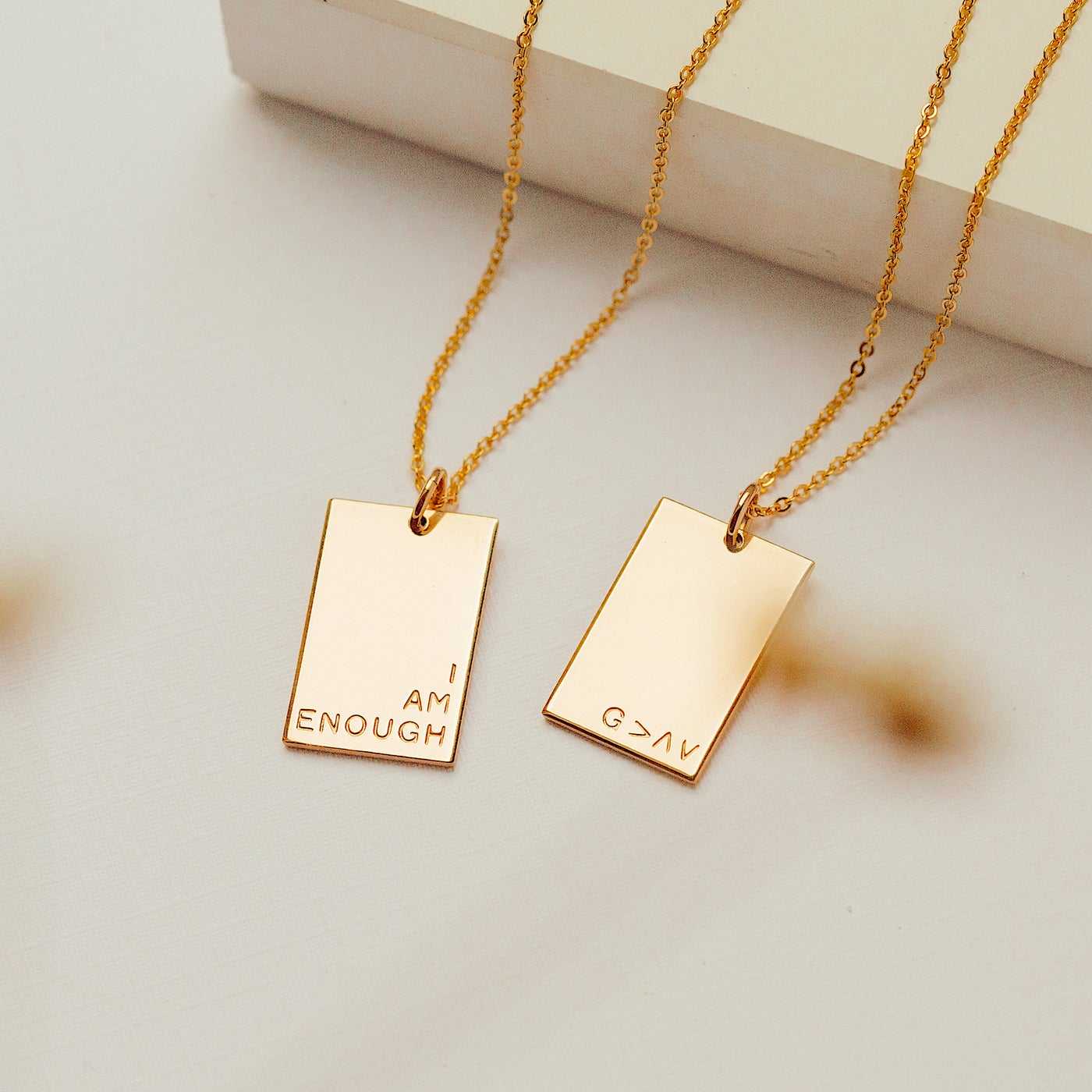 Personalised Rectangle Necklace