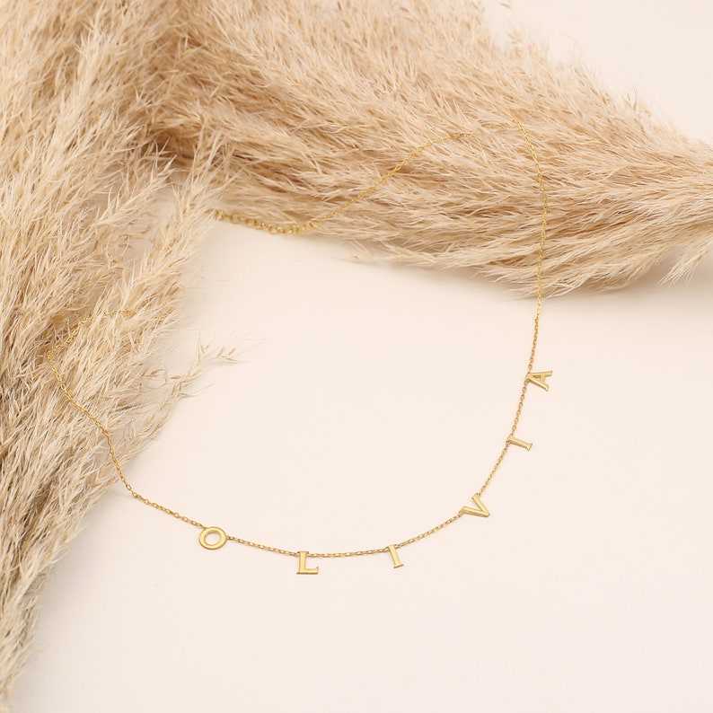 Spaced Letters Name Necklace