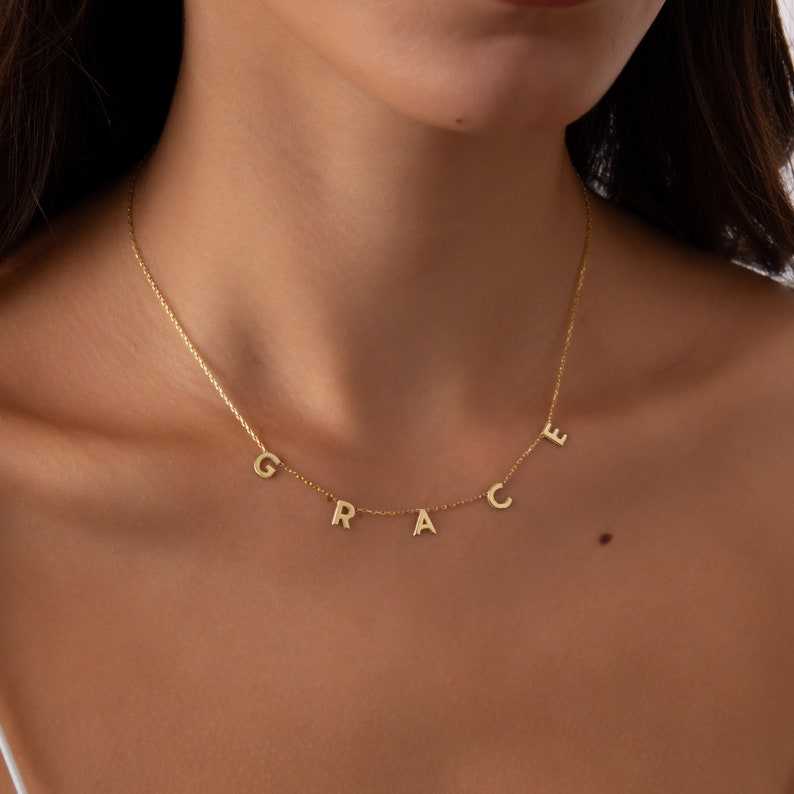 Spaced Letters Name Necklace