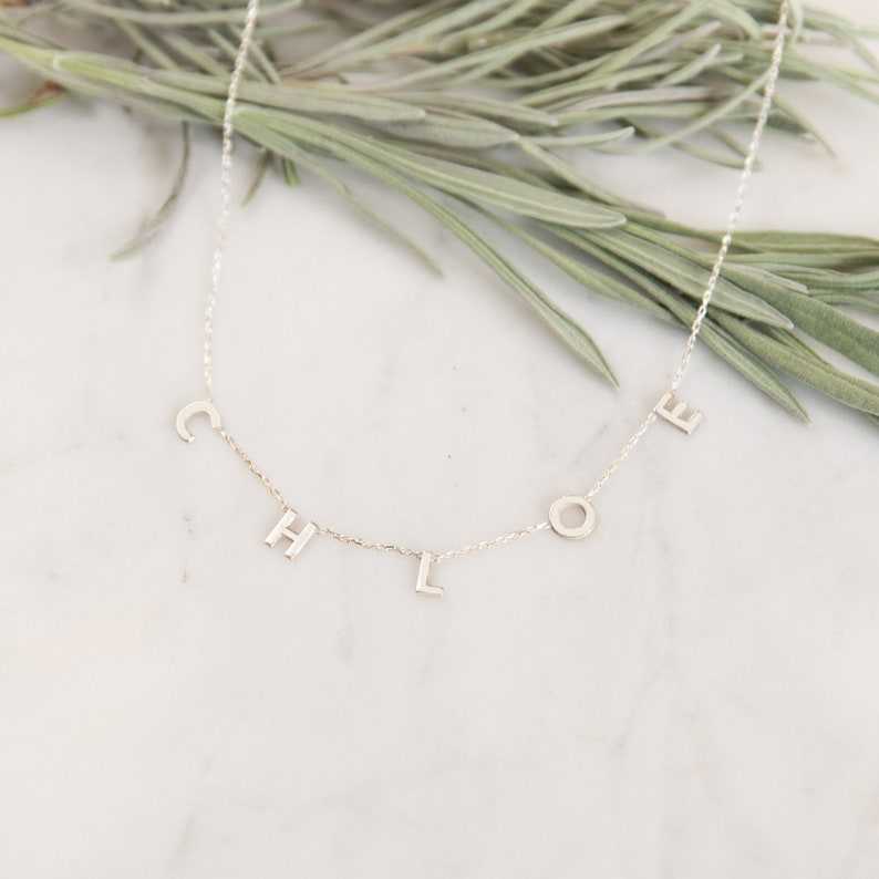 Spaced Letters Name Necklace