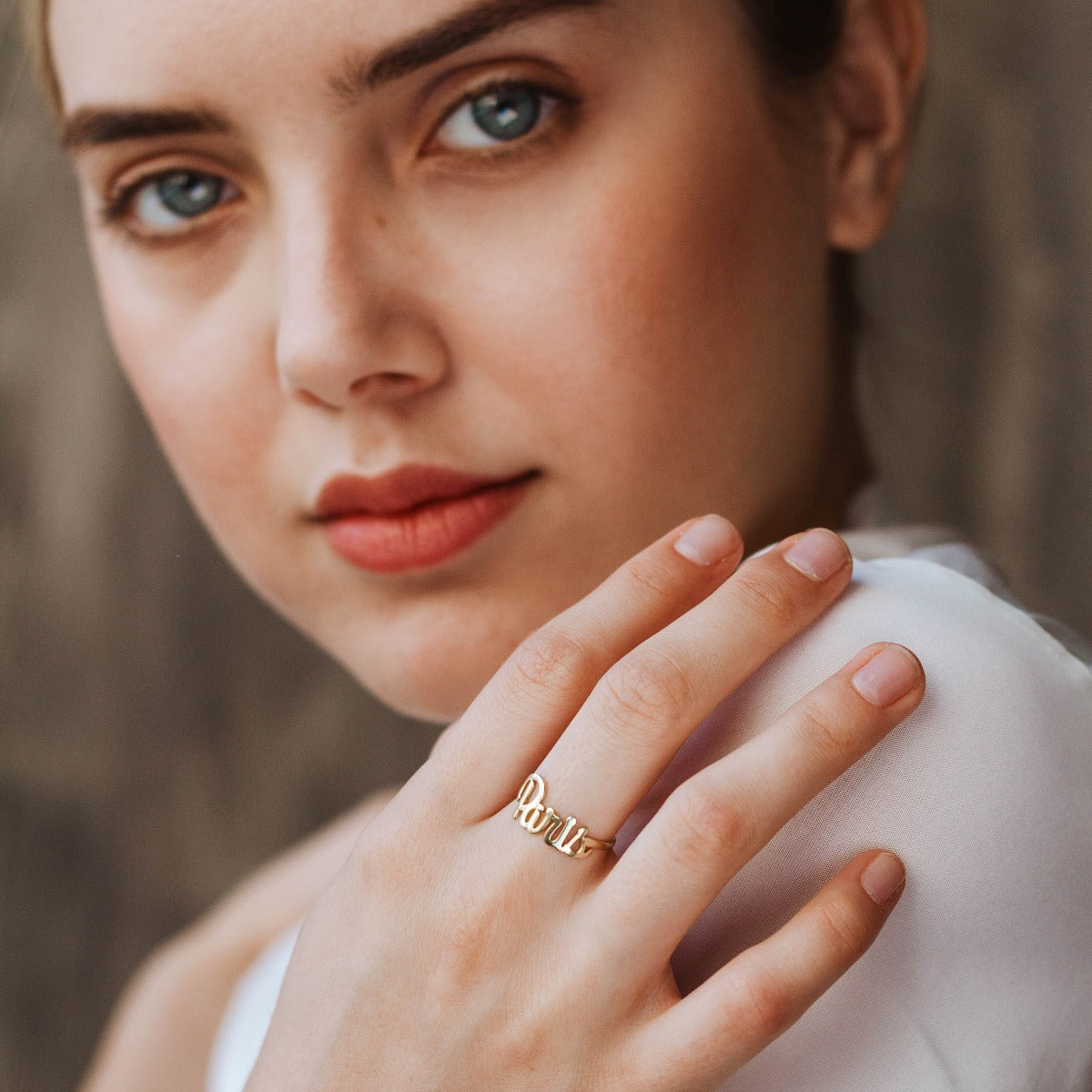 Calligraphy Name Custom Ring
