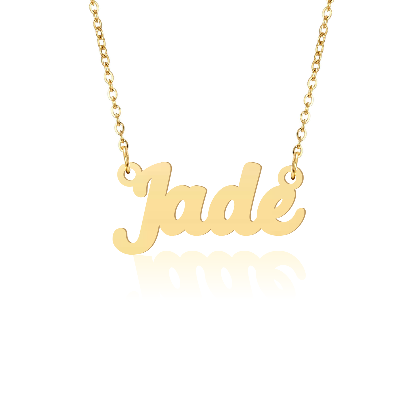 Prime & Pure 9K Yellow Gold Name Necklace Jade