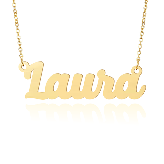 Prime & Pure 9K Yellow Gold Name Necklace Laura