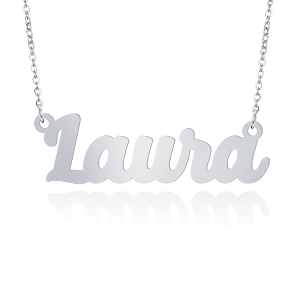 Prime & Pure Sterling Silver Name Necklace Laura