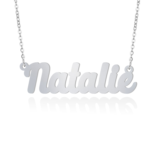 Prime & Pure 9K White Gold Name Necklace Natalie