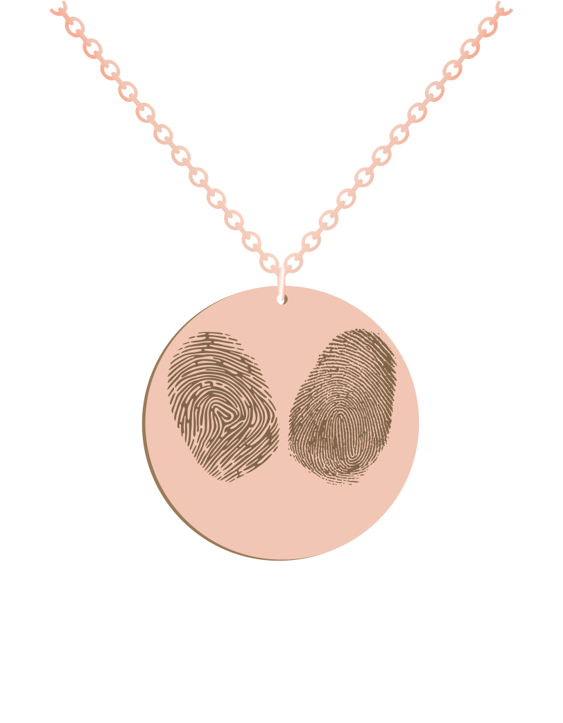 Couples Finger Prints Necklace