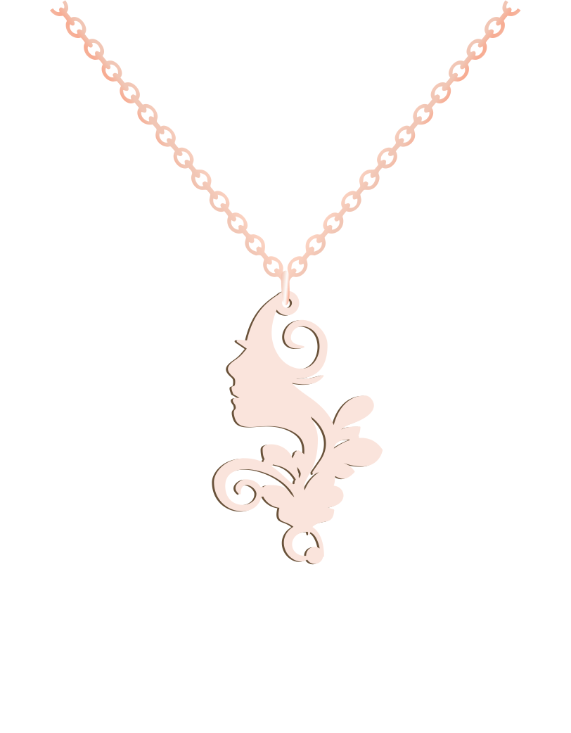 Floral Face Necklace