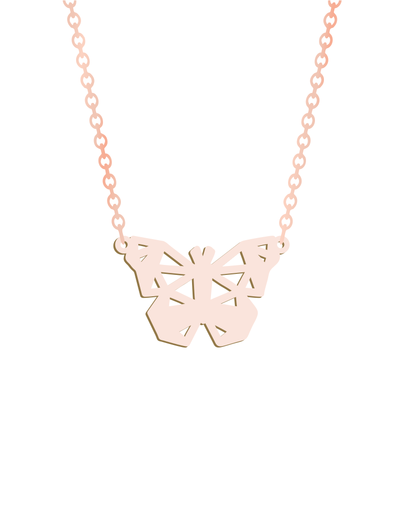 Geometric Butterfly Necklace