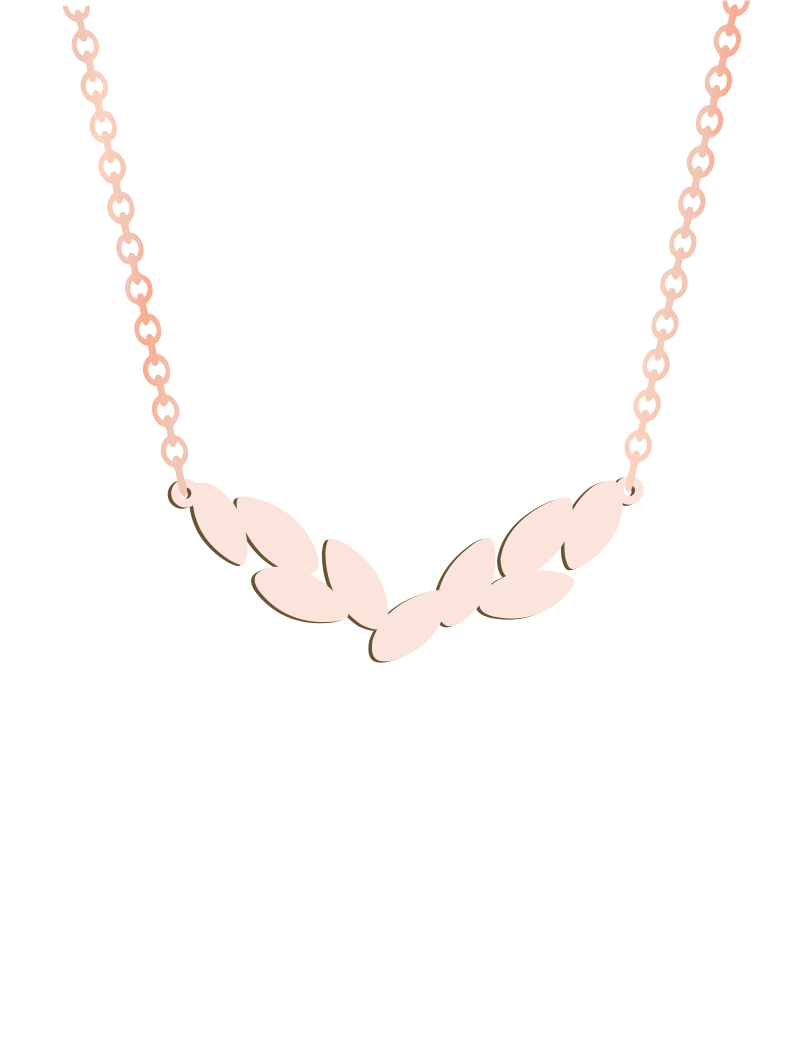 V Leaves Necklace