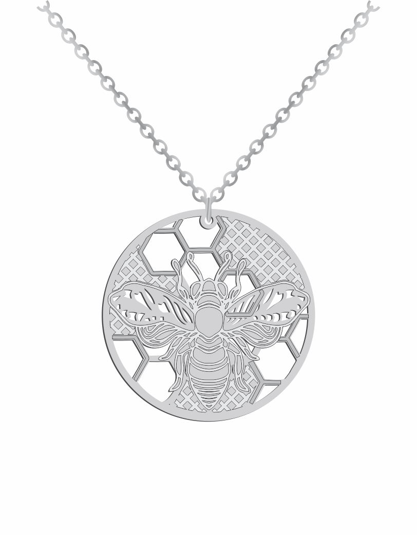 Bee in Circle Necklace