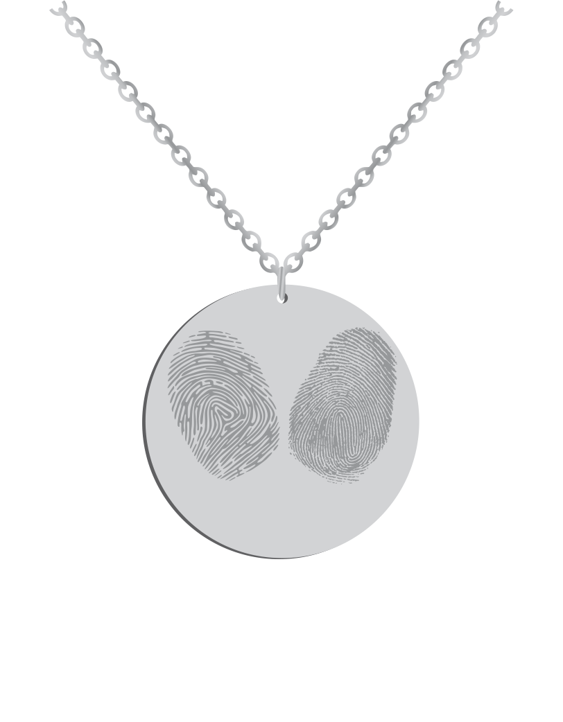 Couples Finger Prints Necklace