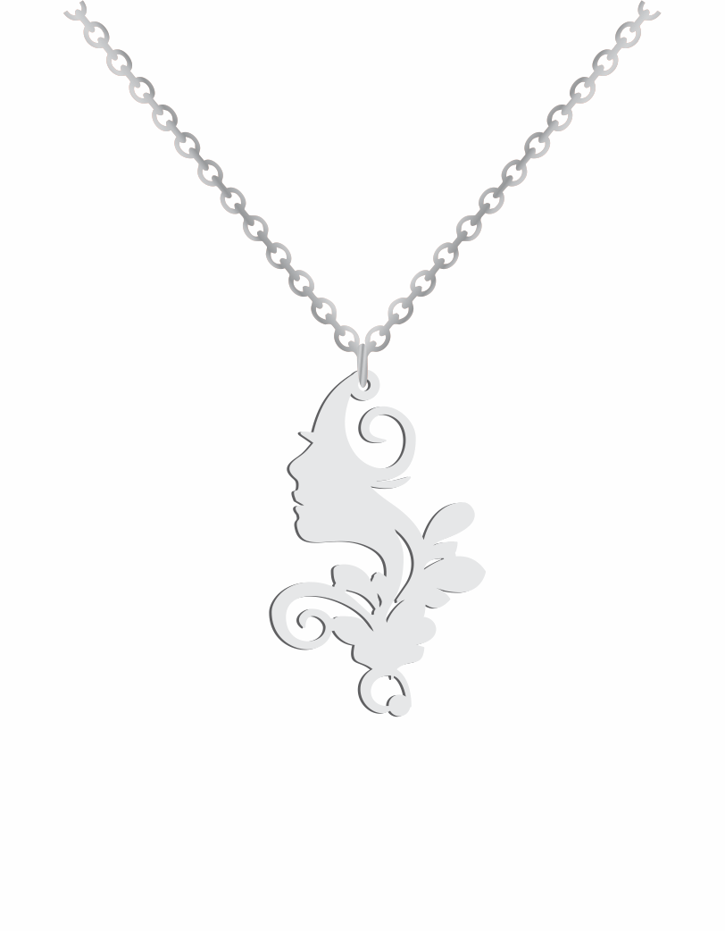 Floral Face Necklace