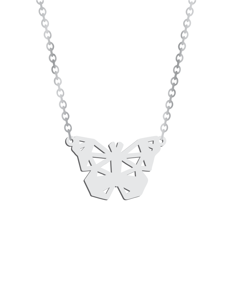Geometric Butterfly Necklace