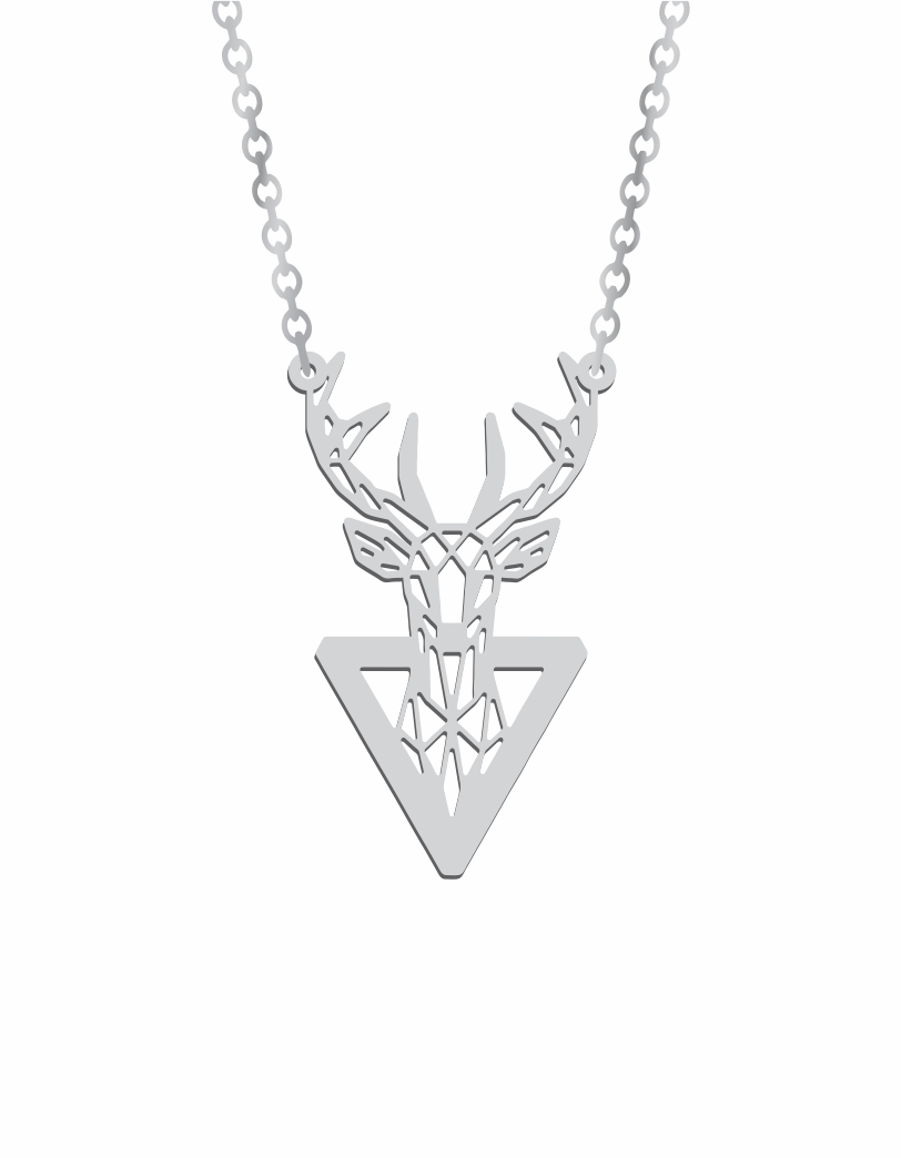 Geometric Deer (1) Necklace