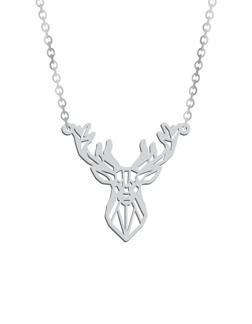 Geometric Deer (2) Necklace