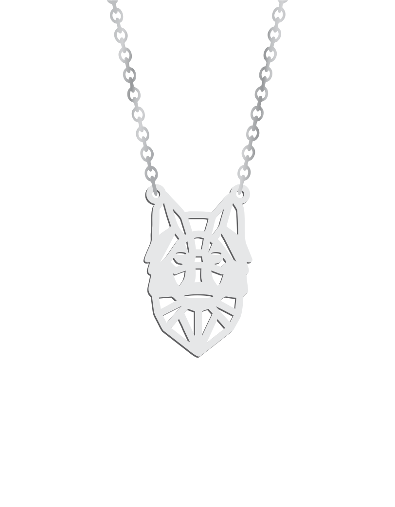 Geometric Wolf Necklace
