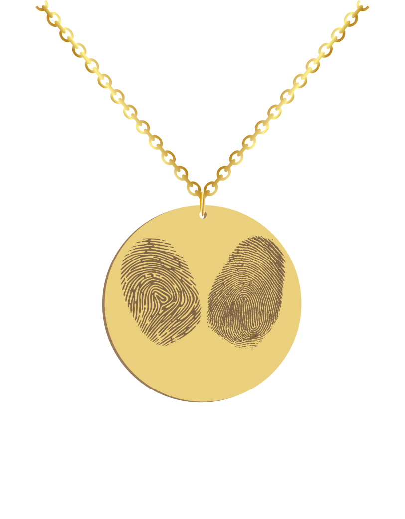 Couples Finger Prints Necklace