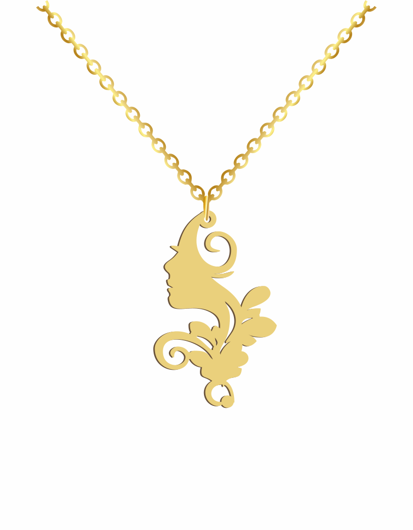 Floral Face Necklace