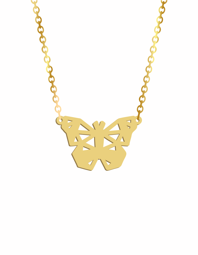 Geometric Butterfly Necklace