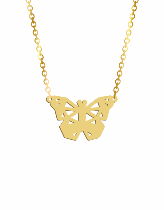 Geometric Butterfly Necklace