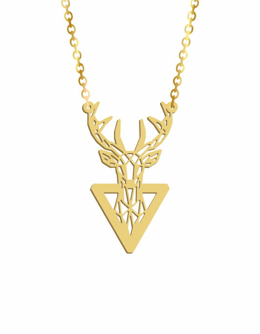 Geometric Deer (1) Necklace