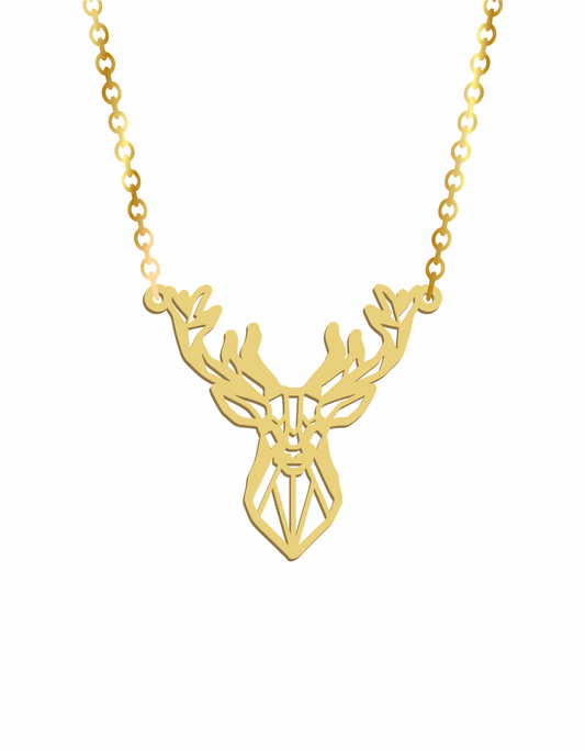 Geometric Deer (2) Necklace