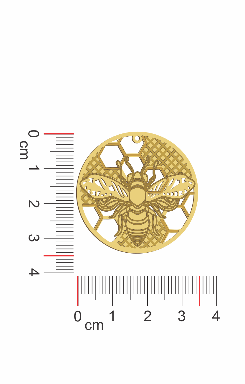 Bee in Circle Necklace