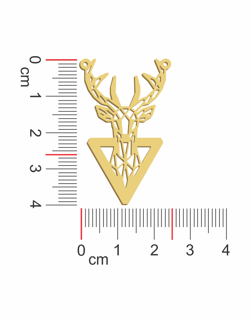 Geometric Deer (1) Necklace