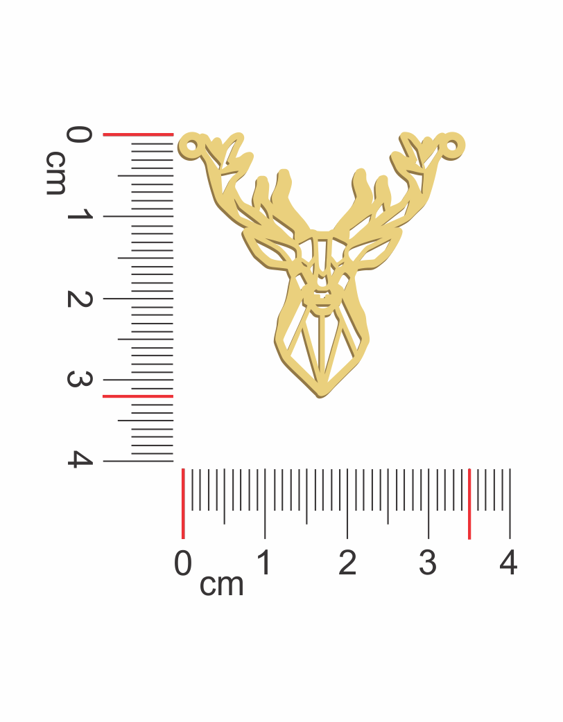 Geometric Deer (2) Necklace