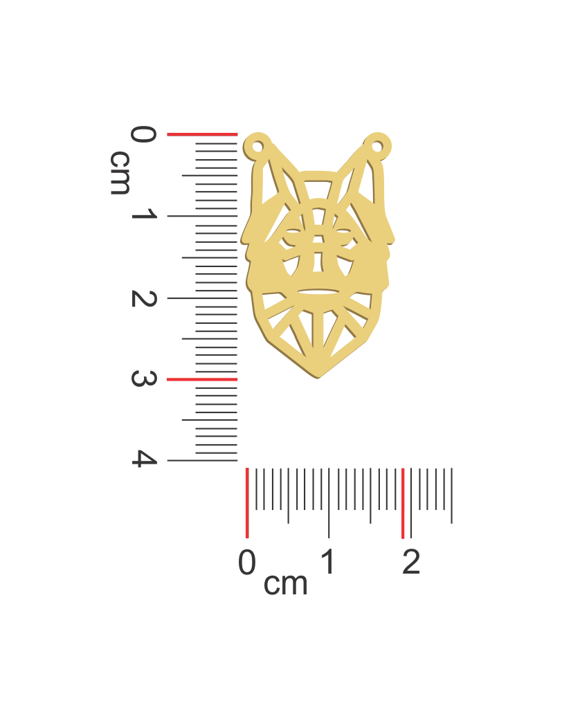 Geometric Wolf Necklace