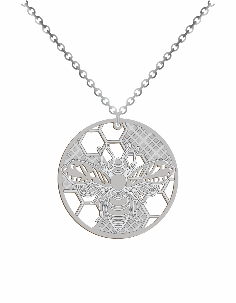 Bee in Circle Necklace