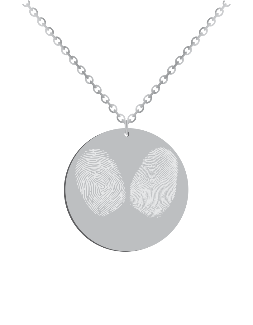 Couples Finger Prints Necklace