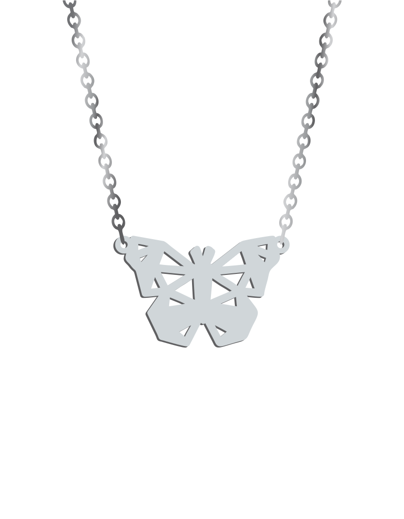 Geometric Butterfly Necklace