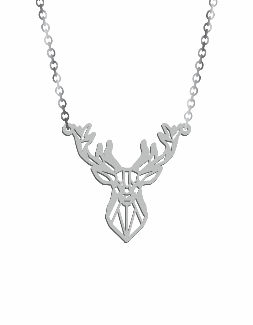 Geometric Deer (2) Necklace