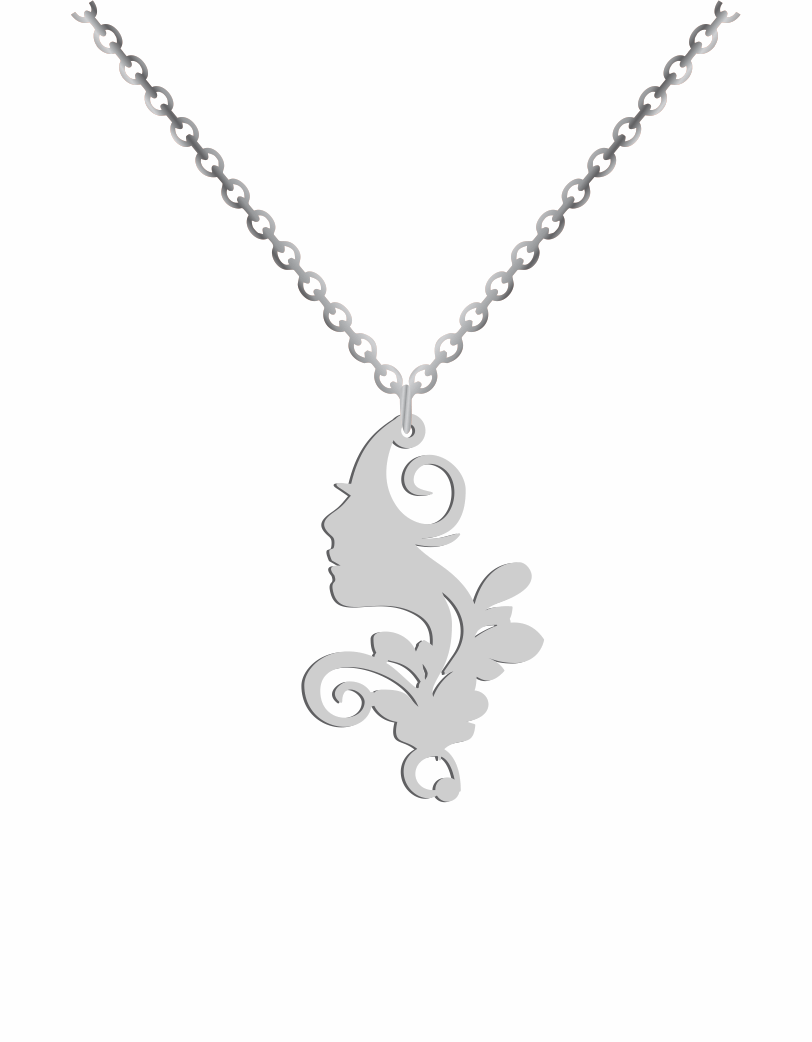 Floral Face Necklace