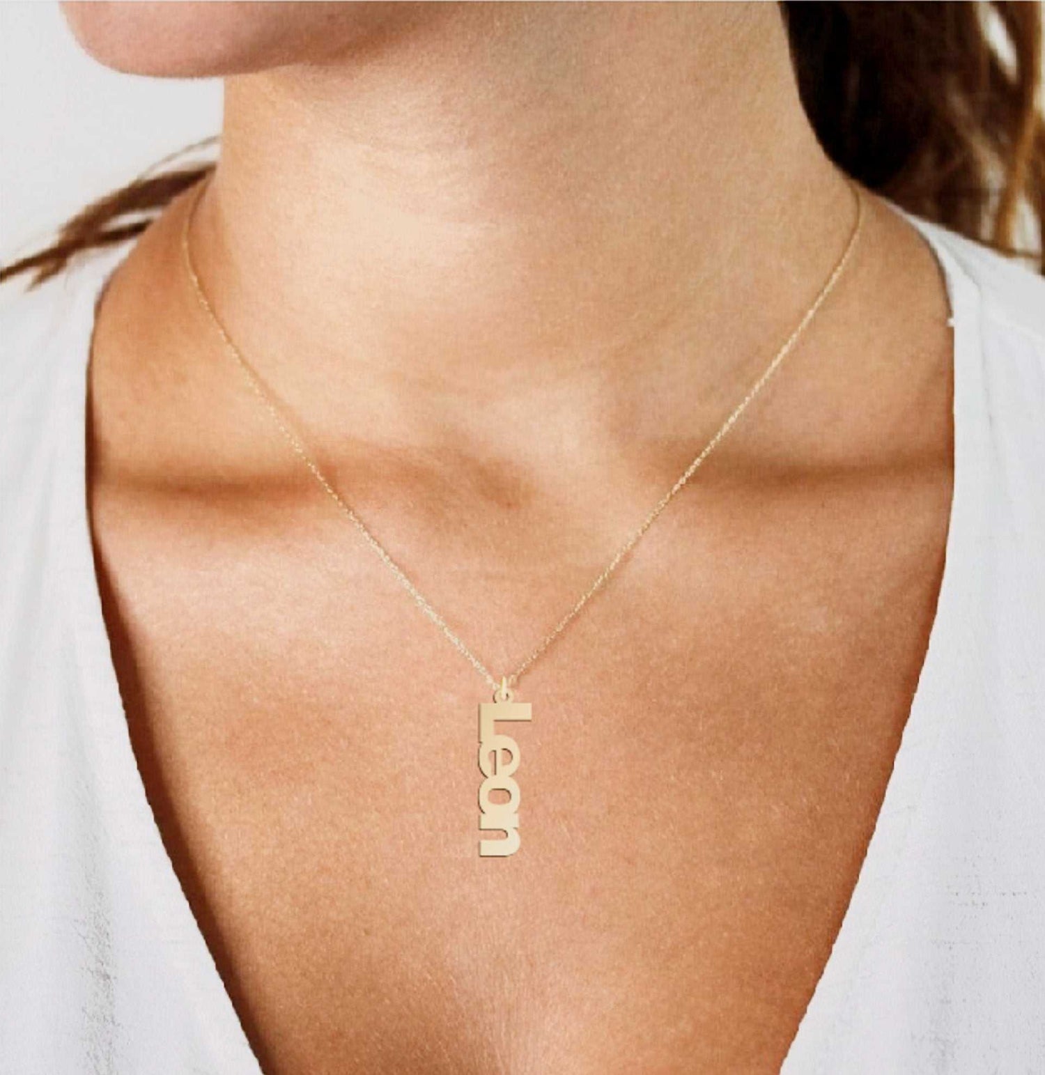 Vertical Name Necklace