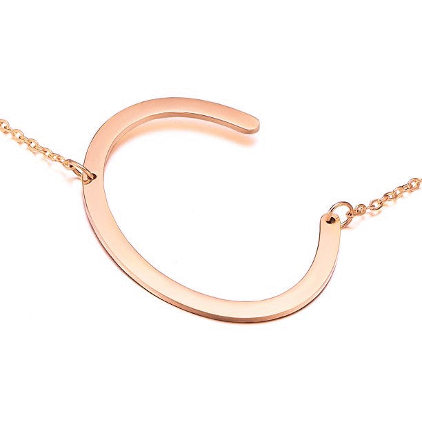 Sideway Big Letter Necklace