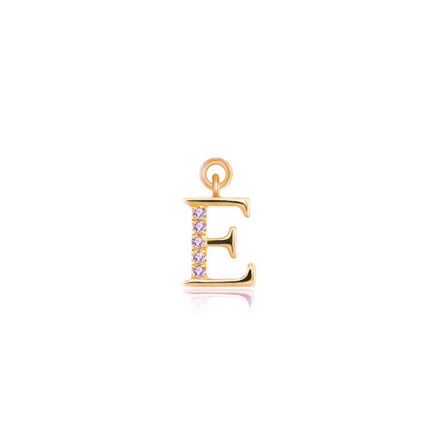 Iced Letter " E " Pendant
