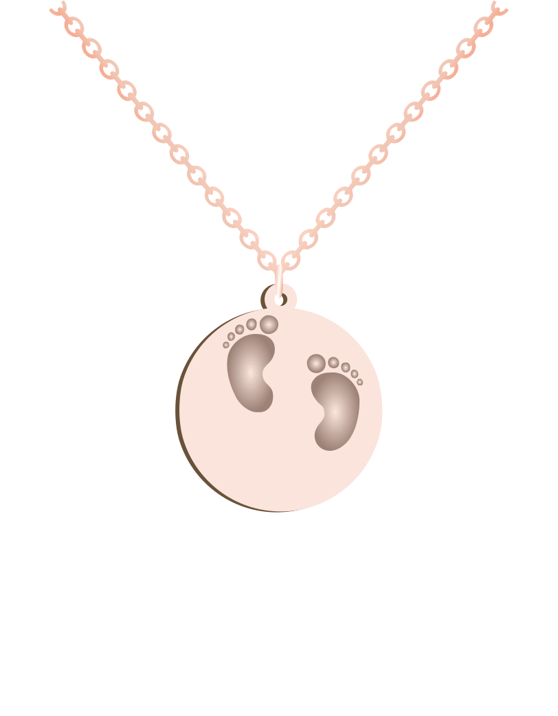 Baby feet Print Necklace