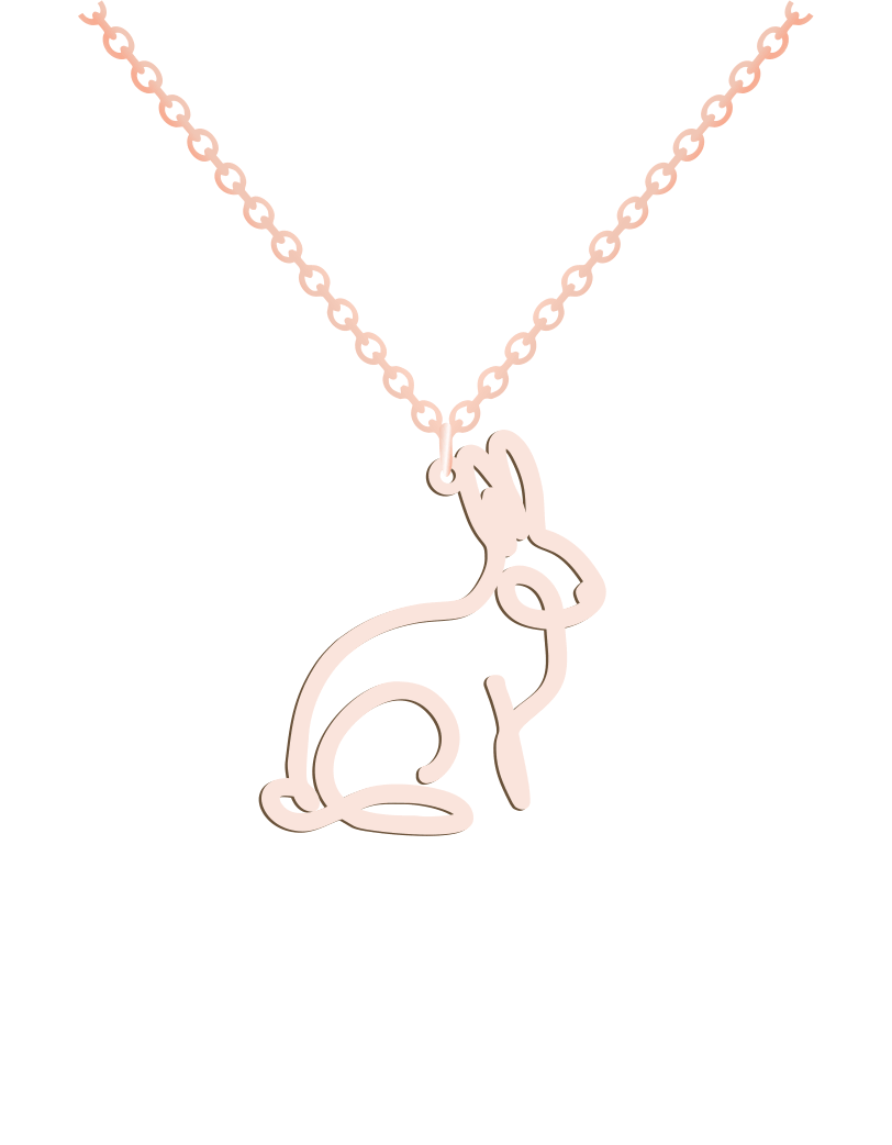 Rabbit Line Necklace
