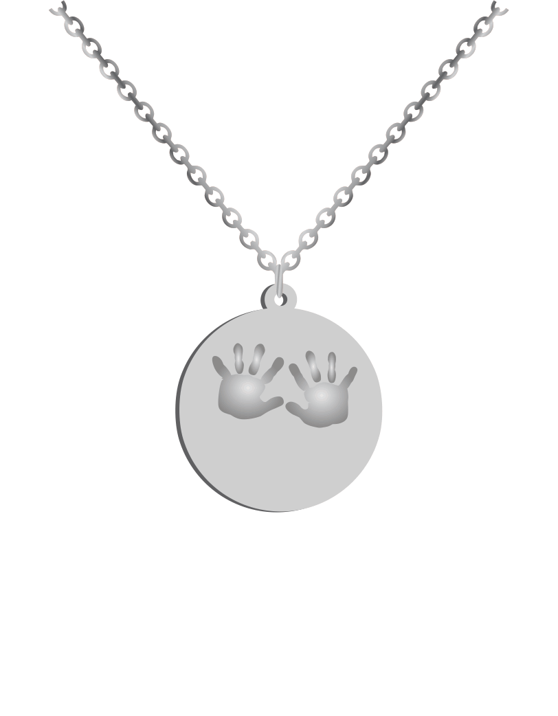 Baby Hands Print Necklace
