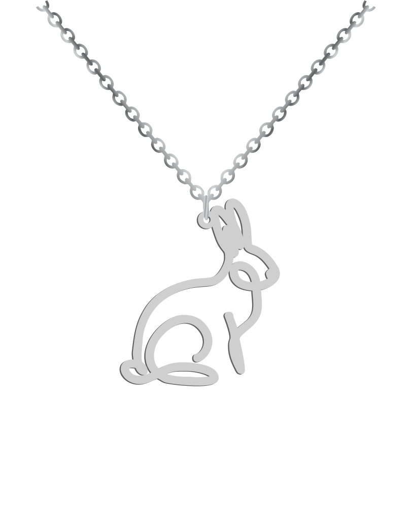Rabbit Line Necklace