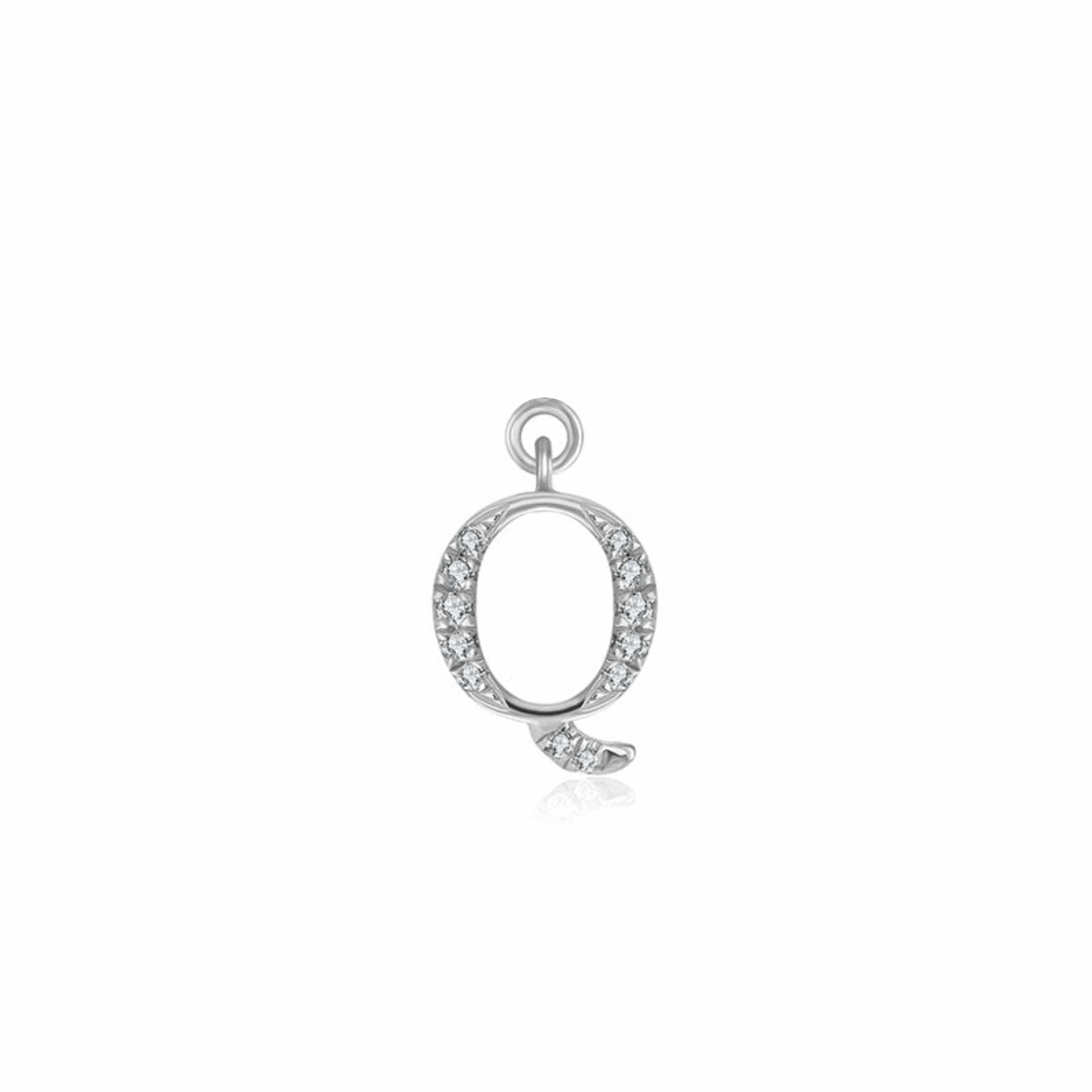 Iced Letter " Q " Pendant