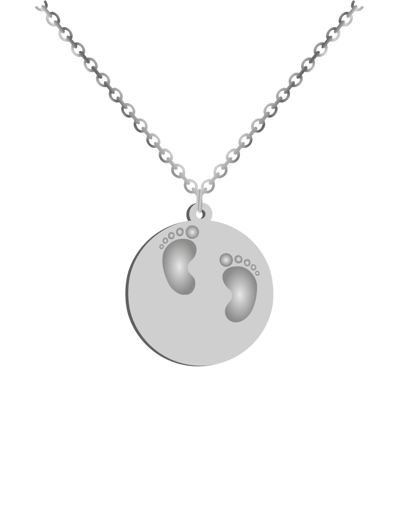 Baby feet Print Necklace