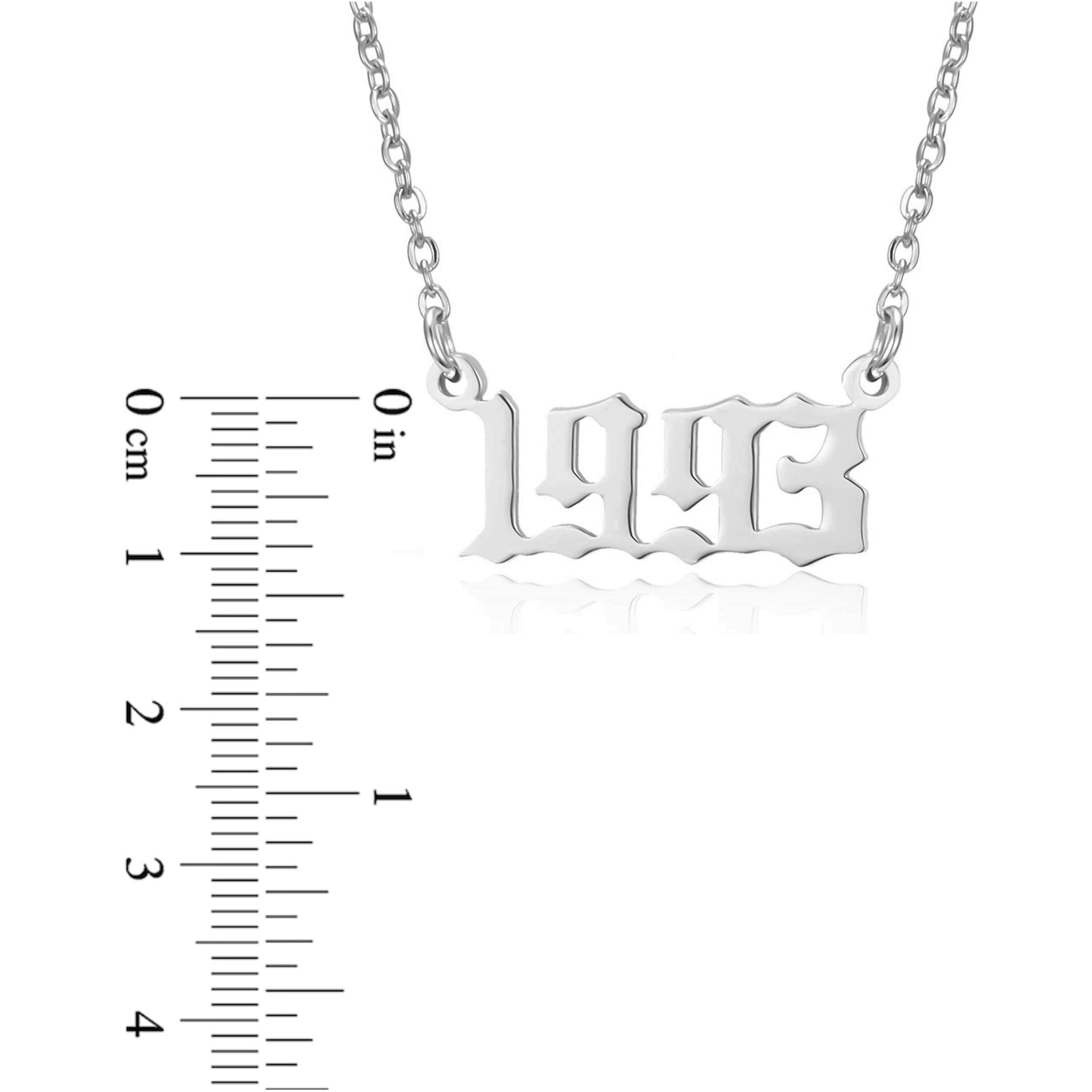 Prime & Pure 9K White Gold Birthyear Necklace 1993