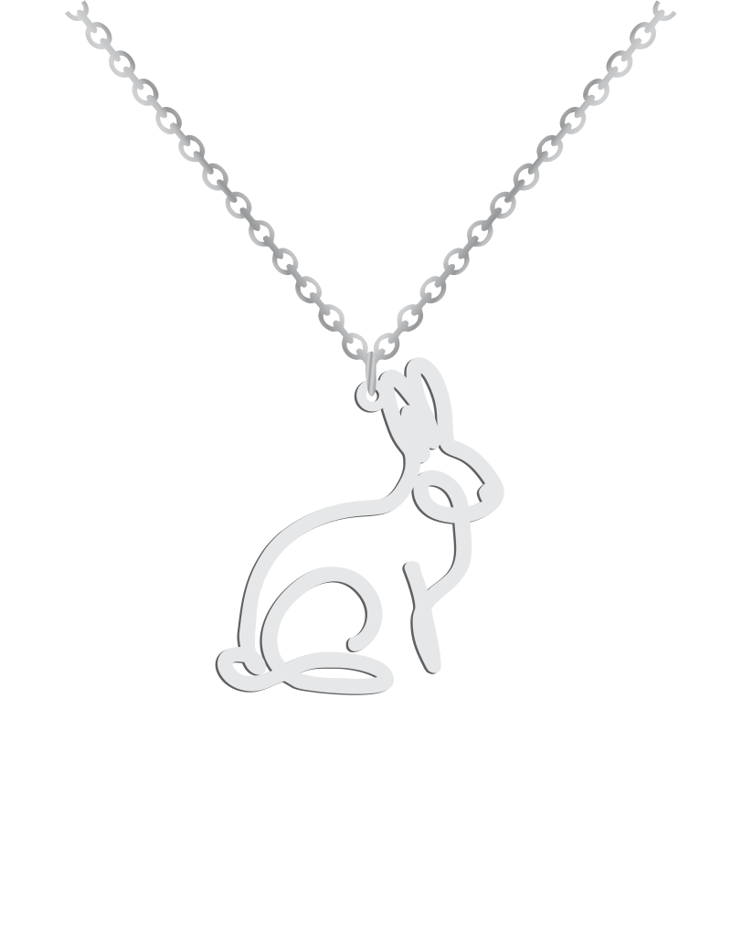 Rabbit Line Necklace